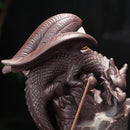 Zisha Ceramic Incense Burner, Dragon