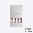Rose Gold Beveled Edge French Manicure Fake Nails