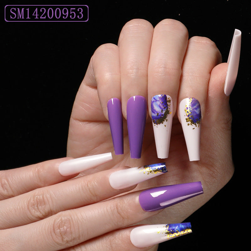 Assemble Ballet Nails Trapezoidal Coffin Fake Nails