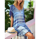 Purple Chiffon Beach Blouse - Plus Size Cover-Up
