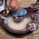 Ceramic Incense Burner Backflow Incense Burner Creative Ornaments Ceramic Backflow Incense Antique Purple Sand Aromatherapy Burner