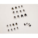 Black Flame French Nail Patch Waterproof