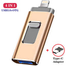 3-in-1 Small Push-pull Metal USB Flash Drive