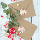 Gold Foil White Paper Sticker For Business Packaging