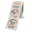 Gold Foil White Paper Sticker For Business Packaging