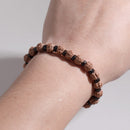 Amazon Agate Beaded Volcanic Stone Bracelet