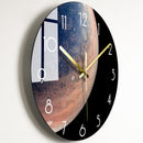 Luxury Silent Glass Wall Clock Living Room Decor