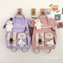 Girls Heart Junior High School Students Large Capacity Backpack Girls