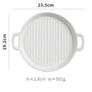 Binaural Ceramic Pizza Tray