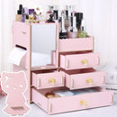 Wooden Cosmetic Storage Box Jewelry Drawer Organizer