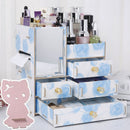 Wooden Cosmetic Storage Box Jewelry Drawer Organizer