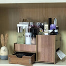 Wooden Cosmetic Storage Box Jewelry Drawer Organizer