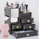 Wooden Cosmetic Storage Box Jewelry Drawer Organizer
