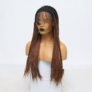 Gradient Brown Three-strand Long Braid