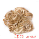 Fluffy Drawstring Curly Hair Bun Hair Set