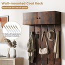 Entryway Wall Coat Rack Wall Mounted Coat Clothes Rack