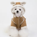 Cute Dog Clothes Cat Clothes Teddy Clothes Deerskin Velvet Lapel Jacket