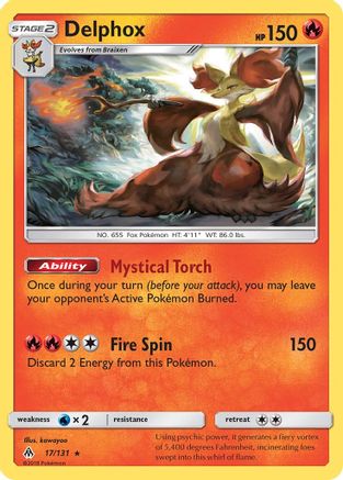 Delphox 017/131 - SM  Forbidden Light Holofoil