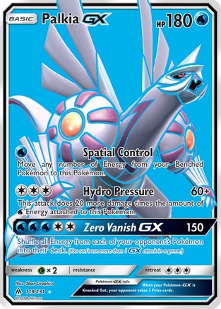 Palkia GX (Full Art) 119/131 - SM  Forbidden Light Holofoil