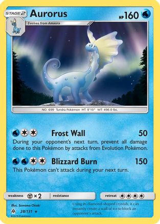 Aurorus 028/131 - SM  Forbidden Light Reverse Holofoil