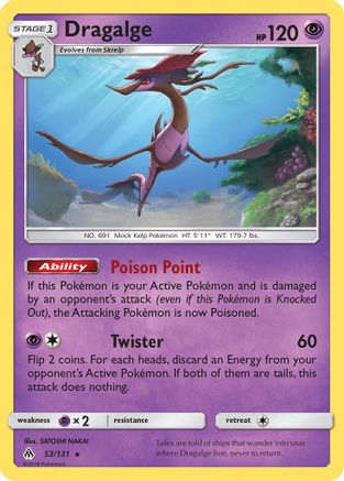 Dragalge 053/131 - SM  Forbidden Light Reverse Holofoil