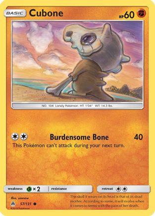 Cubone 057/131 - SM  Forbidden Light Reverse Holofoil