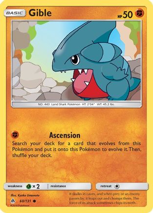 Gible 060/131 - SM  Forbidden Light Reverse Holofoil