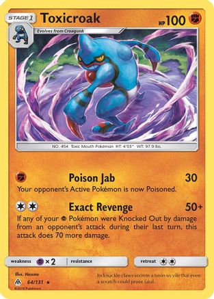 Toxicroak 064/131 - SM  Forbidden Light Reverse Holofoil