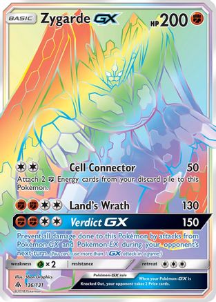 Zygarde GX (Secret) 136/131 - SM  Forbidden Light Holofoil