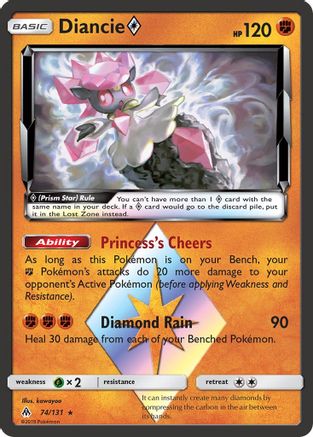 Diancie Prism Star 074/131 - SM  Forbidden Light Holofoil