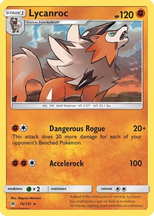Lycanroc 076/131 - SM  Forbidden Light Reverse Holofoil