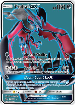 Yveltal GX (Full Art) 124/131 - SM  Forbidden Light Holofoil