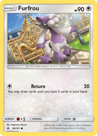 Furfrou 099/131 - SM  Forbidden Light Reverse Holofoil