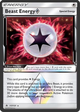 Beast Energy Prism Star 117/131 - SM  Forbidden Light Holofoil