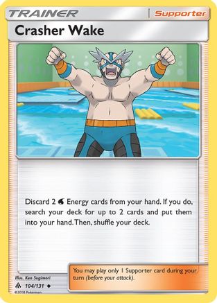 Crasher Wake 104/131 - SM  Forbidden Light Reverse Holofoil