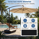 165 LBS Cantilever Umbrella Base with Wheels and Cross Base