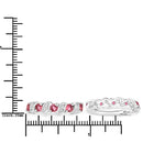 1.28 Carat Genuine Pink Tourmaline and White Topaz .925 Sterling Silver Earrings