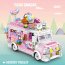 Dessert Trolley Building Block toys Minifigures Food Trucks Fun for All over 500 Pieces