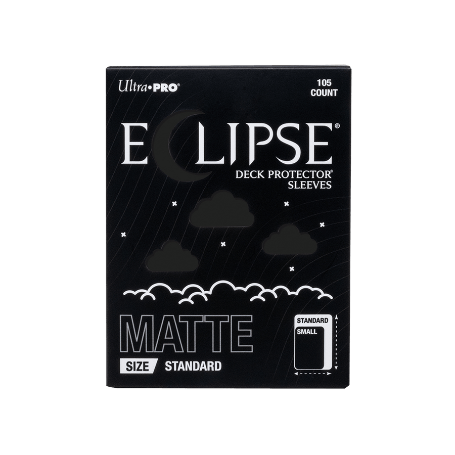 ECLIPSE® Matte Standard DECK PROTECTOR® Sleeves: Jet Black - 105ct