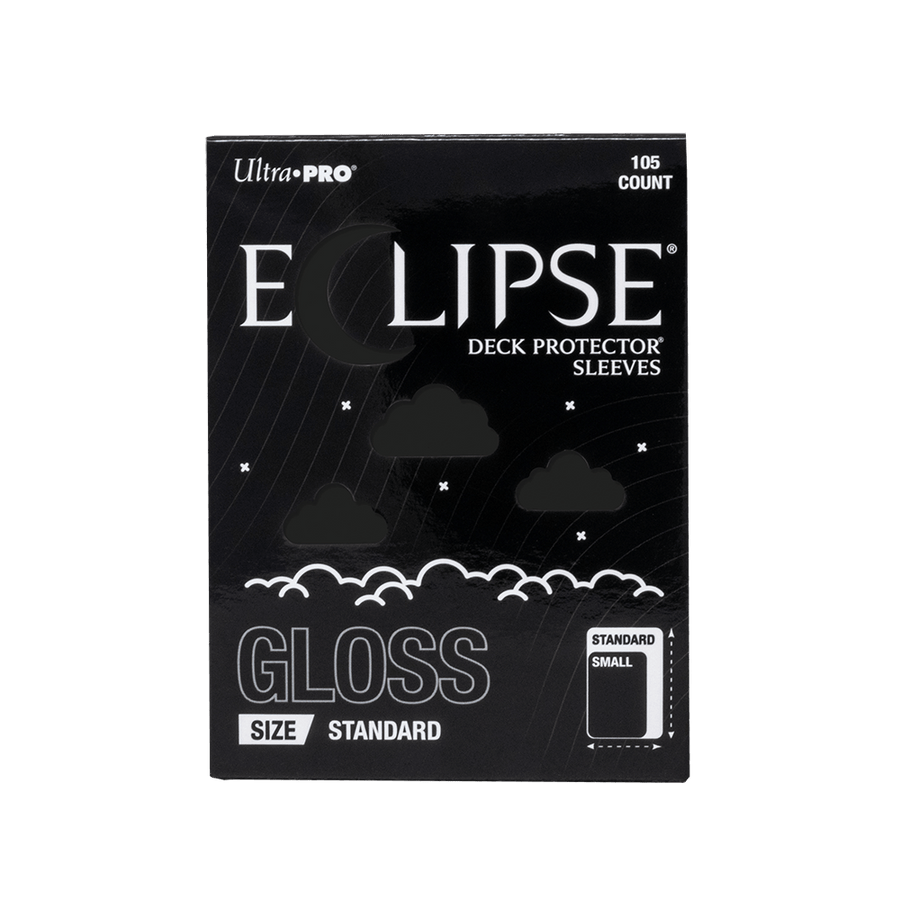 ECLIPSE® Gloss Standard DECK PROTECTOR® Sleeves: Jet Black - 105ct