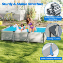 690/978/1158/1617 Gal Outdoor Family Swimming Pool with Metal Frame