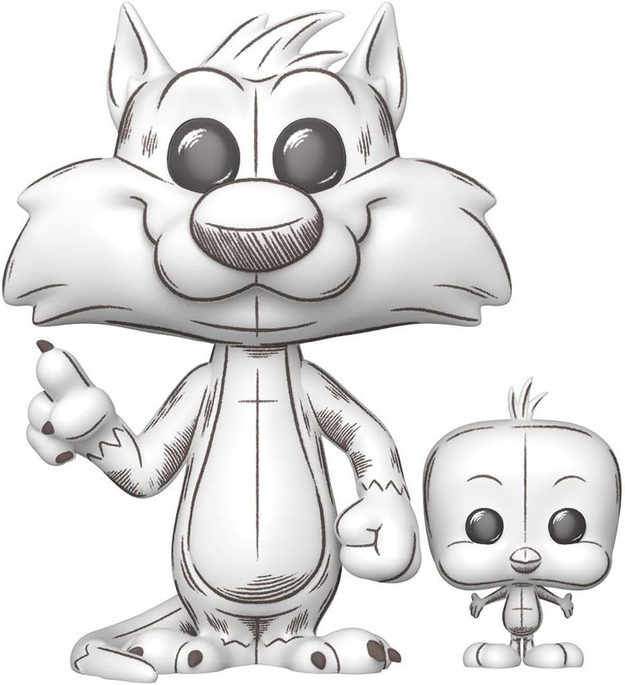 Funko Pop! & Buddy Looney Tunes Sylvester & Tweety (Sketched Deco) Vinyl #2013