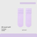 Combed Cotton Sweat-absorbent Deodorant Solid-color Knee-high Socks