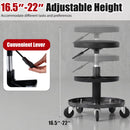 Adjustable Rolling Mechanic Stool with Tool Trays
