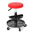 Adjustable Rolling Mechanic Stool with Tool Trays