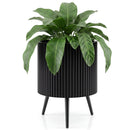 20-Inch Raised Metal Planter with Stand and Drainage Holes
