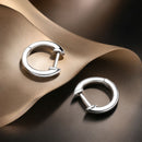 925 Sterling Silver Plated Black Gold Earrings for Women