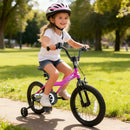 Kids Bike 14-Inch with Removable Training Wheels Pink