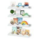 Floating Nursery Book Shelves Set of 4 - White Fir Wood