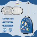 16 Inch Kids Carry-On Luggage Hard Shell Suitcase with Wheels